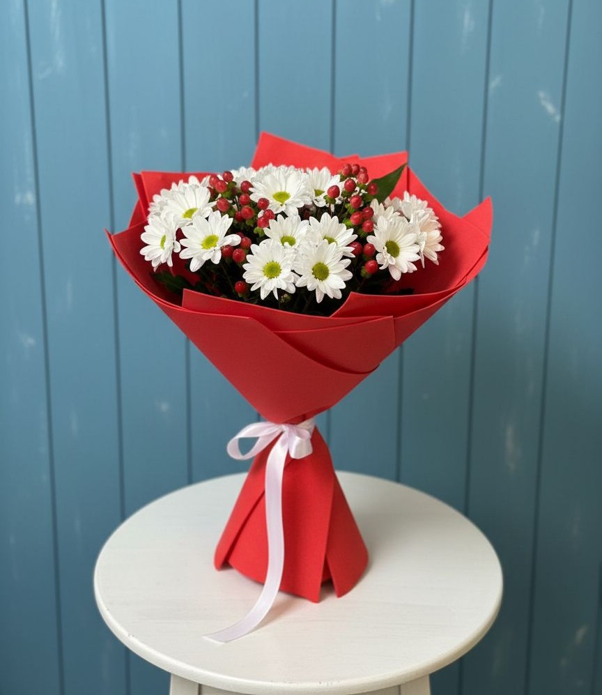 Букет цветов из: Хризантемы в Чурилково