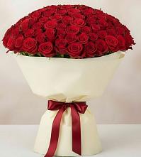 Букет 101 Красная роза Милано в Чурилково