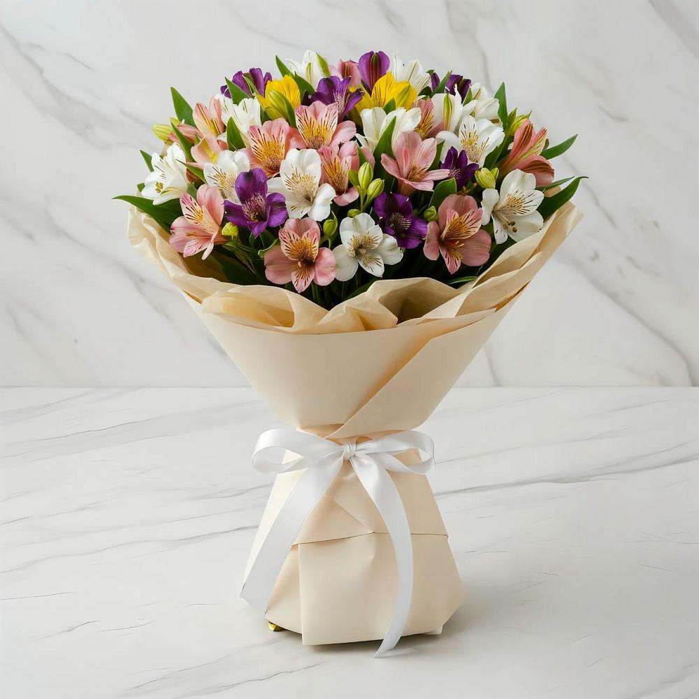 Букет цветов из: Альстромерии в Чурилково