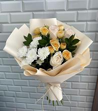 Букет цветов из:  Розы и Хризантемы в Чурилково