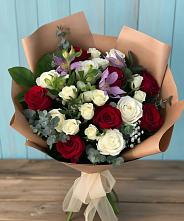 Букет цветов из:  Розы и Альстромерии в Чурилково