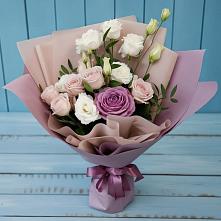 Букет цветов из:  Розы и Лизиантусы в Чурилково