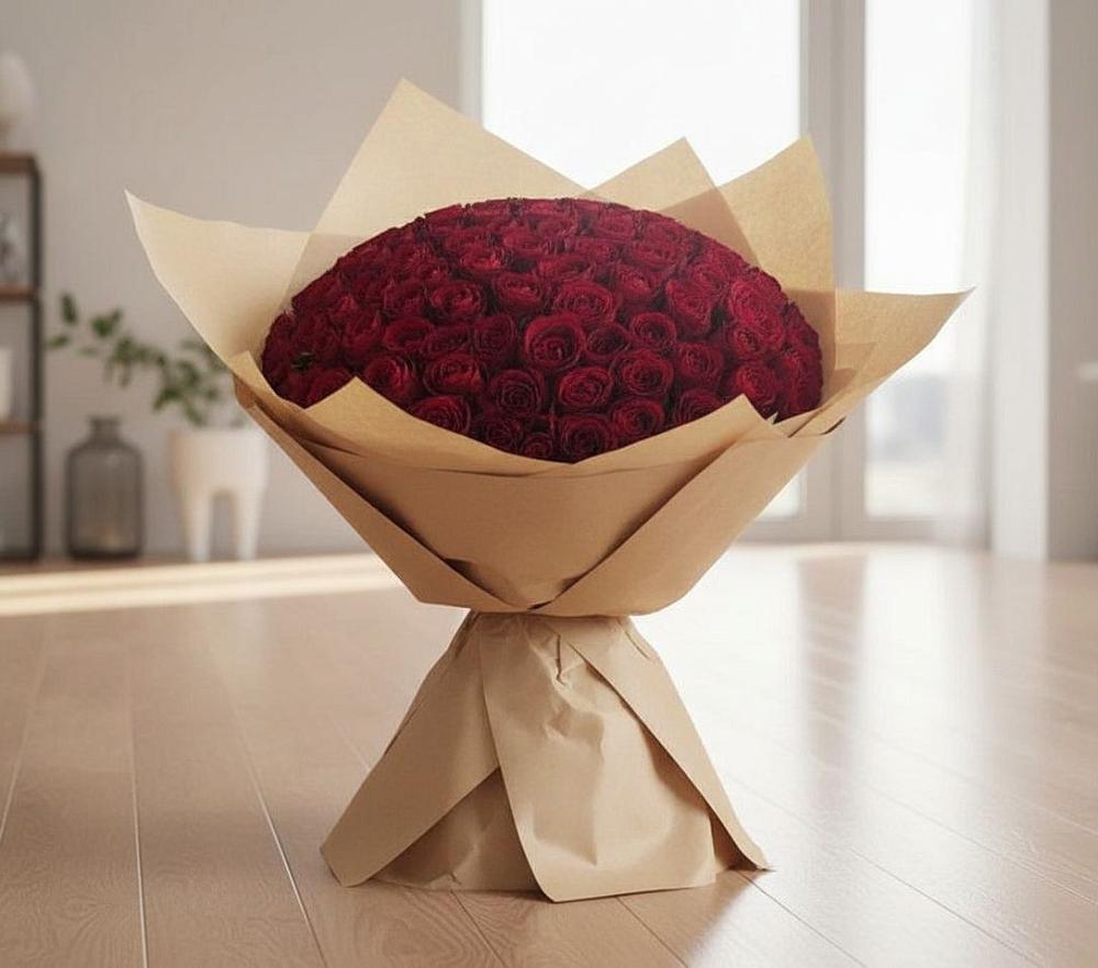 Букет 101 Красная роза в Чурилково