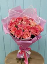 Букет 15 Розовых роз Равель #REPLACE_PRED# Чурилково