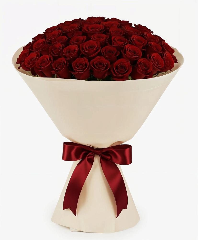 Букет 101 Бордовая роза Блэк Бакарра в Чурилково