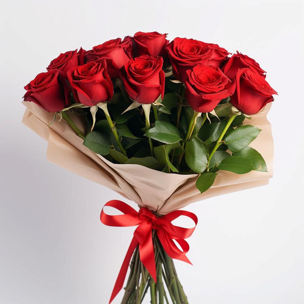 Букет 11 Красных роз Эдлесс Лав в Чурилково